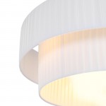Elaraine Pleated Fabric Circular Drum Shade Chandelier