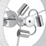 Elaraine Pleated Fabric Circular Drum Shade Chandelier