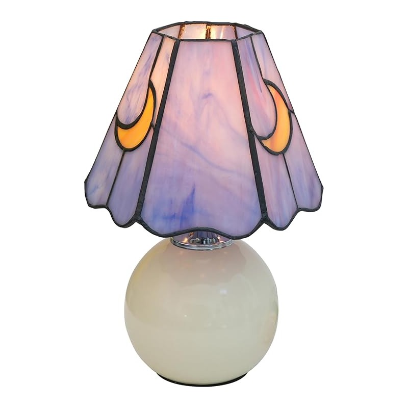 Eirwen Mini Tiffany Moon Bedside Lamp