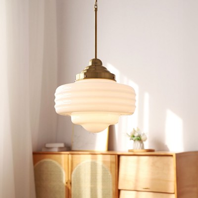 Bastian White Glass Multi Layers Pendant Lights