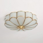Eldor Gold Flower Shape Glass Recessed Ceiling Light