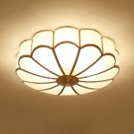 Eldor Gold Flower Shape Glass Recessed Ceiling Light