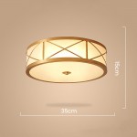 Kaeldr Brass Geometry Glass Drum Ceiling Light