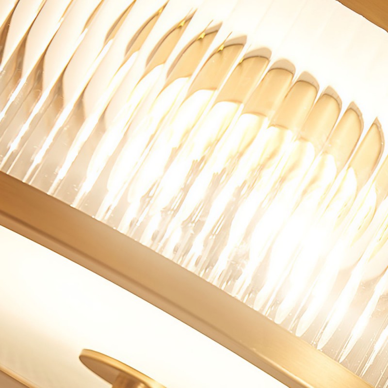 Lavra Brass Round Frosted Glass Ceiling Light