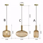 Zarek Lantern Shape Vertical Striped Stained Glass Pendant Light