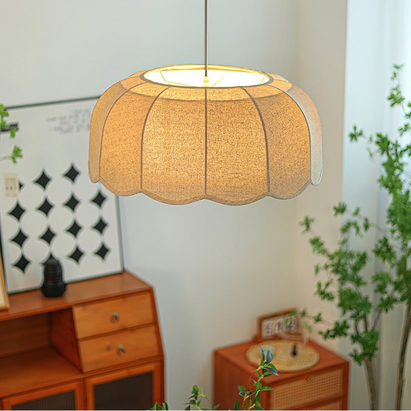 Quill Large Boho Fabric Flower Pendant Light
