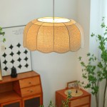 Quill Large Boho Fabric Flower Pendant Light
