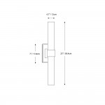 Zinnia Glass Tube Double Wall Mounted Light