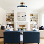 Galion Blue Crylic Round Ceiling Light