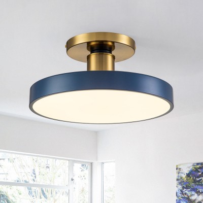 Galion Blue Crylic Round Ceiling Light