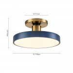 Galion Blue Crylic Round Ceiling Light