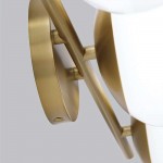 Larian White Glass Globe Bathroom Vanity Light