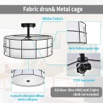 Merrik Metal Mesh Drum Ceiling Light