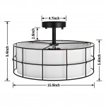 Merrik Metal Mesh Drum Ceiling Light