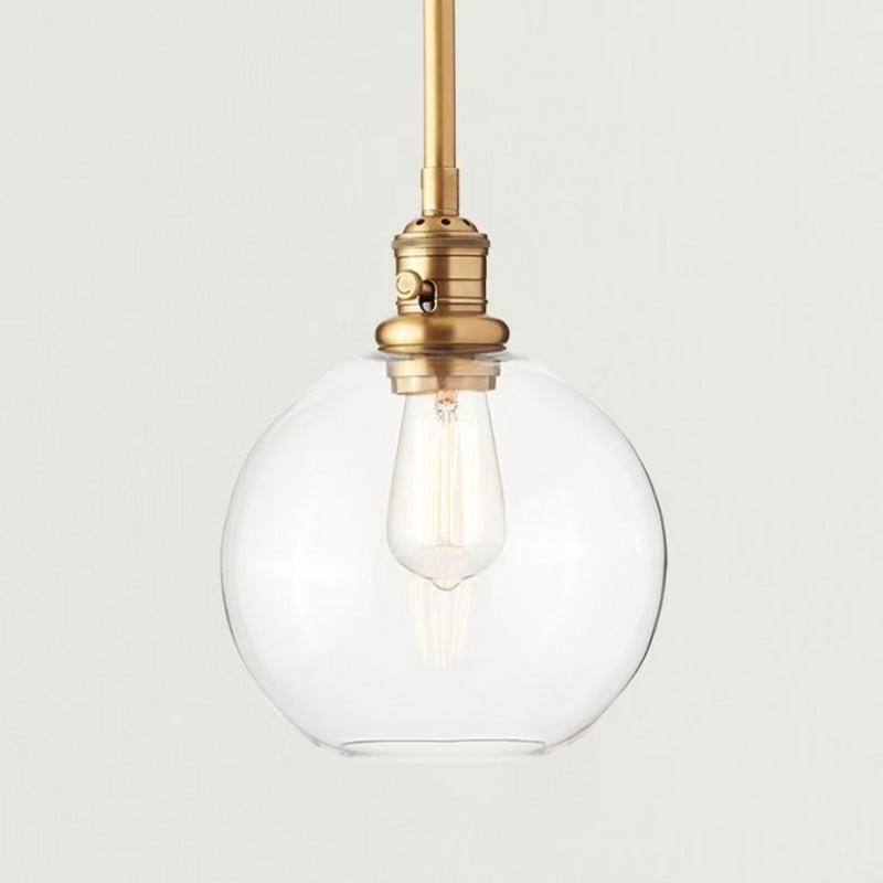 Savion Clear Glass Globe Pendant Light