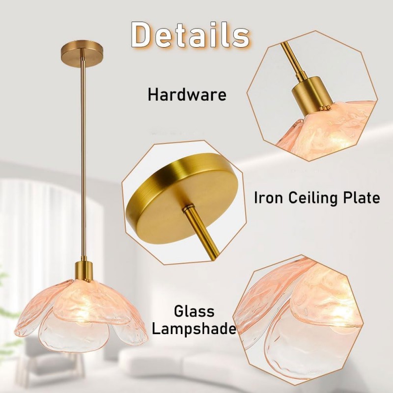 Vexen Flower Stained Glass Hanging Lamp