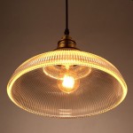 Aevia Vintage Transparent Striped Glass Pendant Light