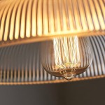 Aevia Vintage Transparent Striped Glass Pendant Light