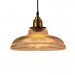 Aevia Vintage Transparent Striped Glass Pendant Light