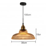 Aevia Vintage Transparent Striped Glass Pendant Light