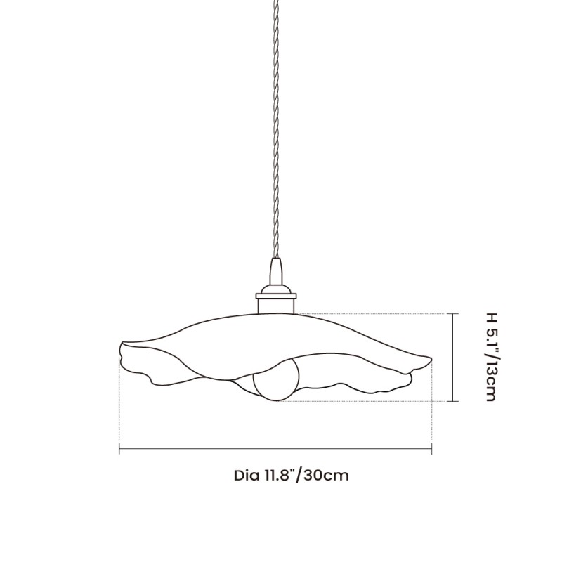 Callista Retro Lotus Creative Glass Pendant Light