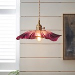 Callista Retro Lotus Creative Glass Pendant Light