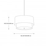 Javier Natural Linen Double Fabric Drum Pendant Light