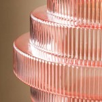 Kaelyn Bottle Shade Stained Striped Glass Pendant Light