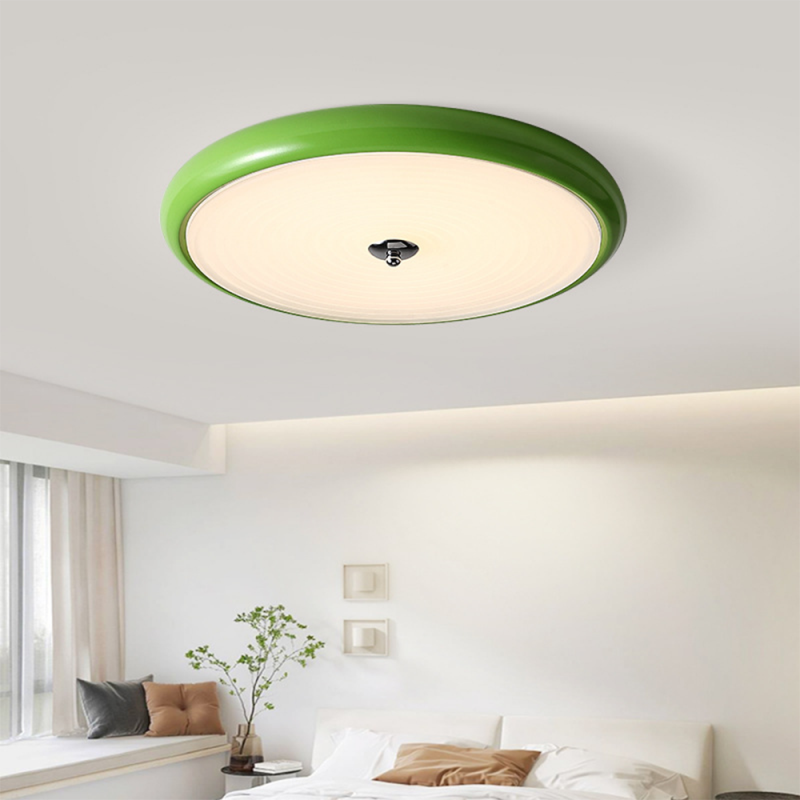 Laren Ribbed Glass Shade Led Circular Light