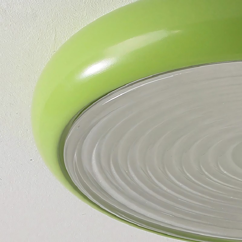 Laren Ribbed Glass Shade Led Circular Light