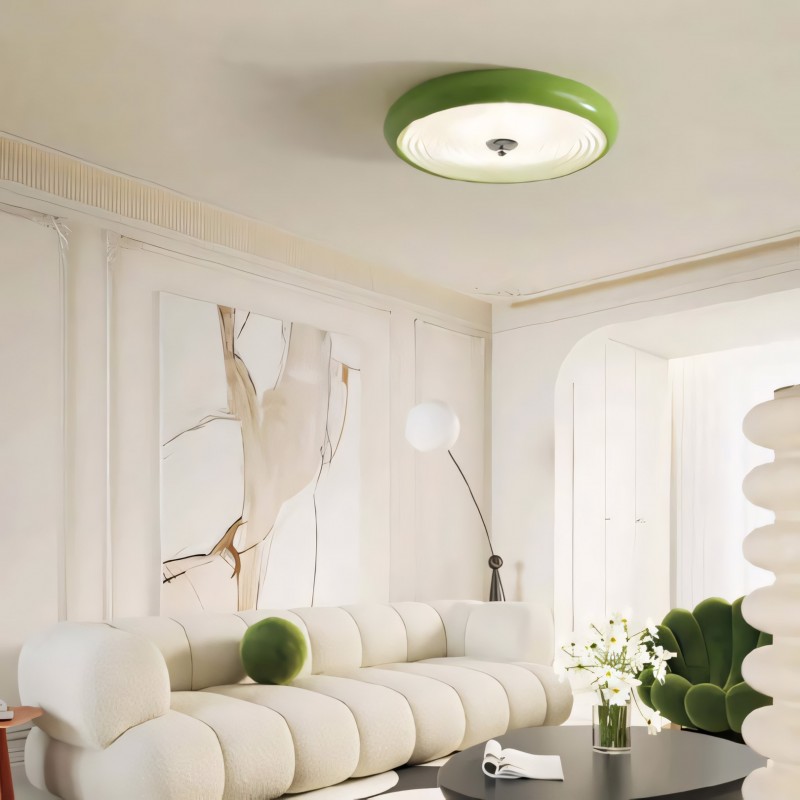 Laren Ribbed Glass Shade Led Circular Light