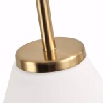 Nynevea Brushed Brass 3-Light Milk Glass Sconce