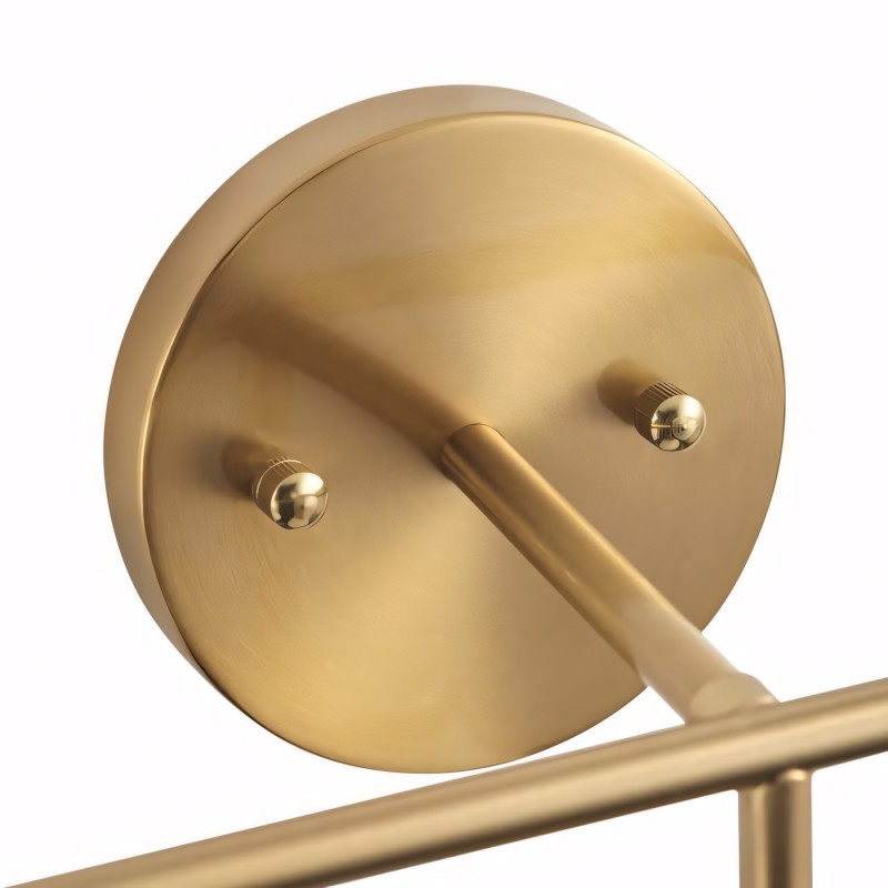 Nynevea Brushed Brass 3-Light Milk Glass Sconce