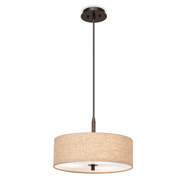 Raithe Cream Fabric Frum Shade Pendant Light