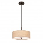 Raithe Cream Fabric Frum Shade Pendant Light