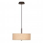 Raithe Cream Fabric Frum Shade Pendant Light