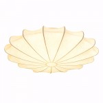 Savionne White Silk Seashell Flush Mount Light