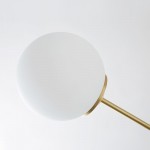 Thalassia Two-Tier Brass Opal Globe Chandelier