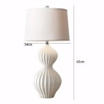 Biarne Ribbed Base Led Glass Lamp