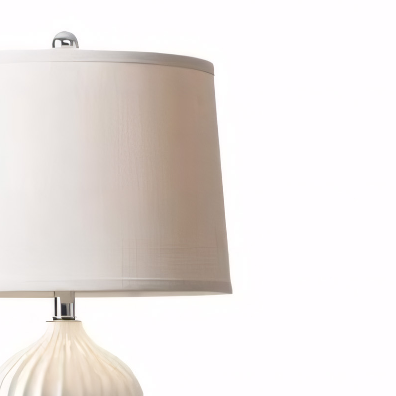 Biarne Ribbed Base Led Glass Lamp