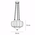 Draxor White Milk Glass Pumpkin Pendant Light