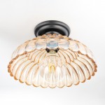 Fyxar Clear Glass Scalloped Flush Mount Light