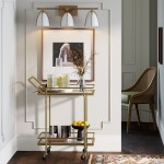 Glyntor 3 Light Metal White Cage Bathroom Vanity Light