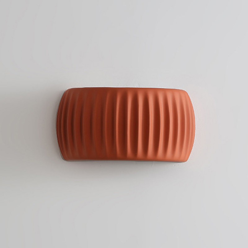 Klystix Macaron Color Up Down Fluted Resin Wall Lamps For Bedroom