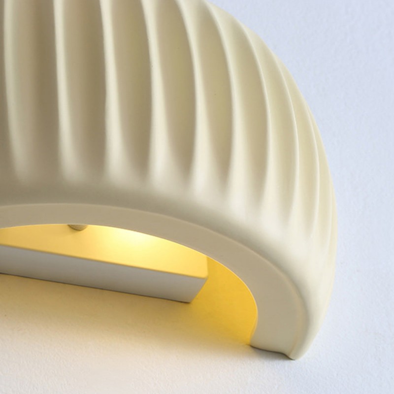 Klystix Macaron Color Up Down Fluted Resin Wall Lamps For Bedroom