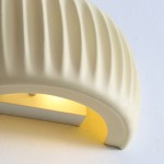 Klystix Macaron Color Up Down Fluted Resin Wall Lamps For Bedroom