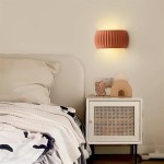 Klystix Macaron Color Up Down Fluted Resin Wall Lamps For Bedroom