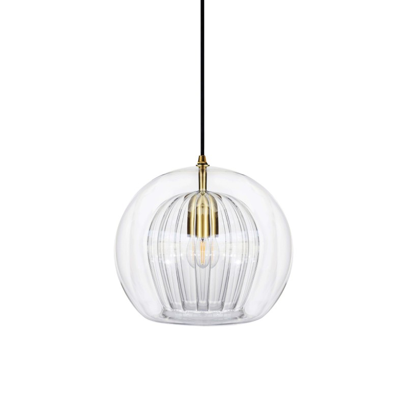 Nyxio Pleated Globe Glass Pendant Light