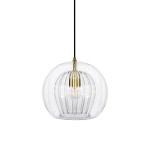 Nyxio Pleated Globe Glass Pendant Light