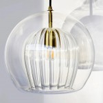 Nyxio Pleated Globe Glass Pendant Light
